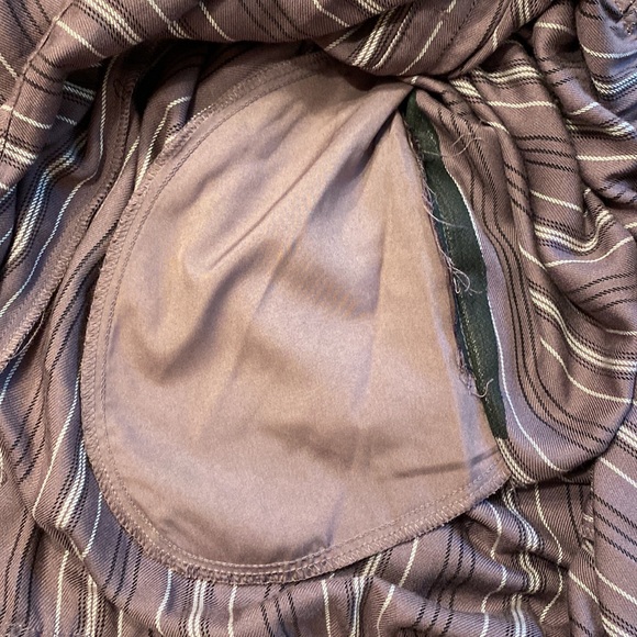 Isabel Maternity- plum striped, long sleeve maxi dress with side pockets - Picture 9 of 13